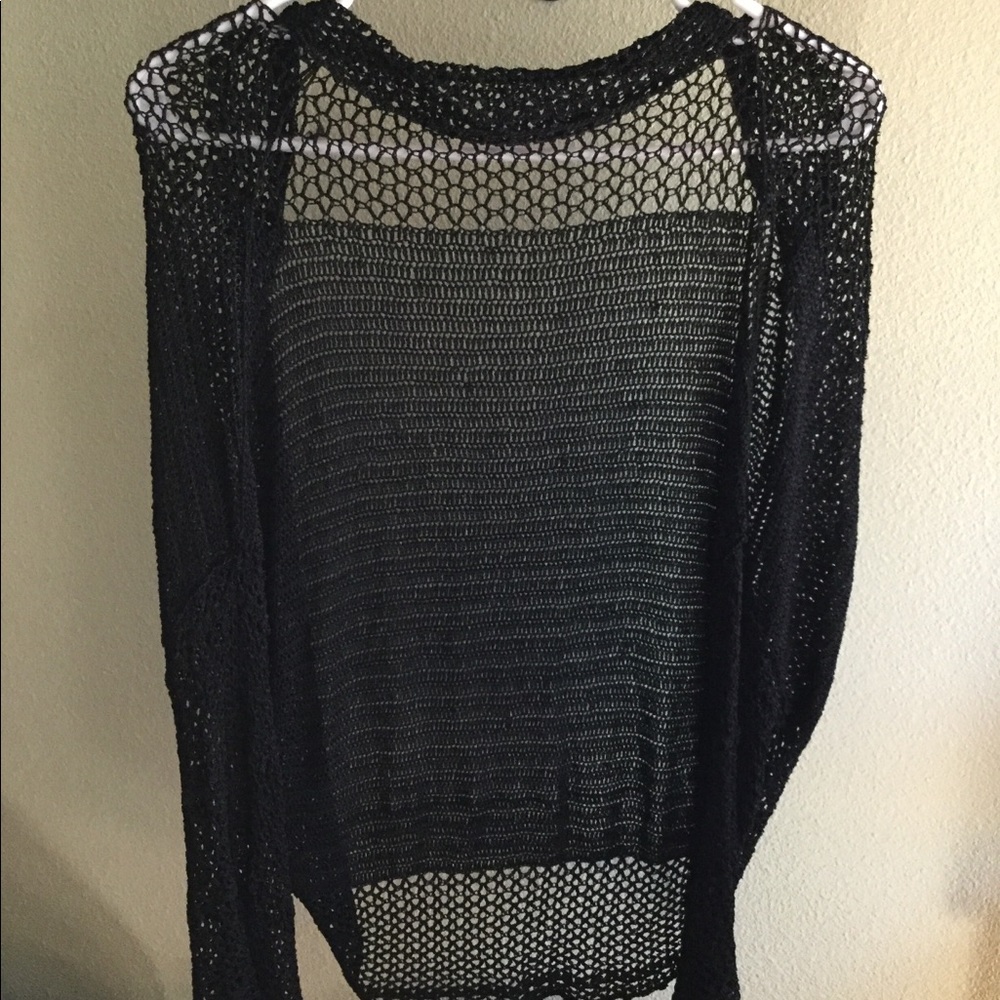 Black knit cover up shrug